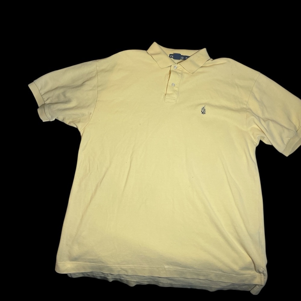 Men’s Nautica Soft Yellow Polo Shirt Size XL 🏷️